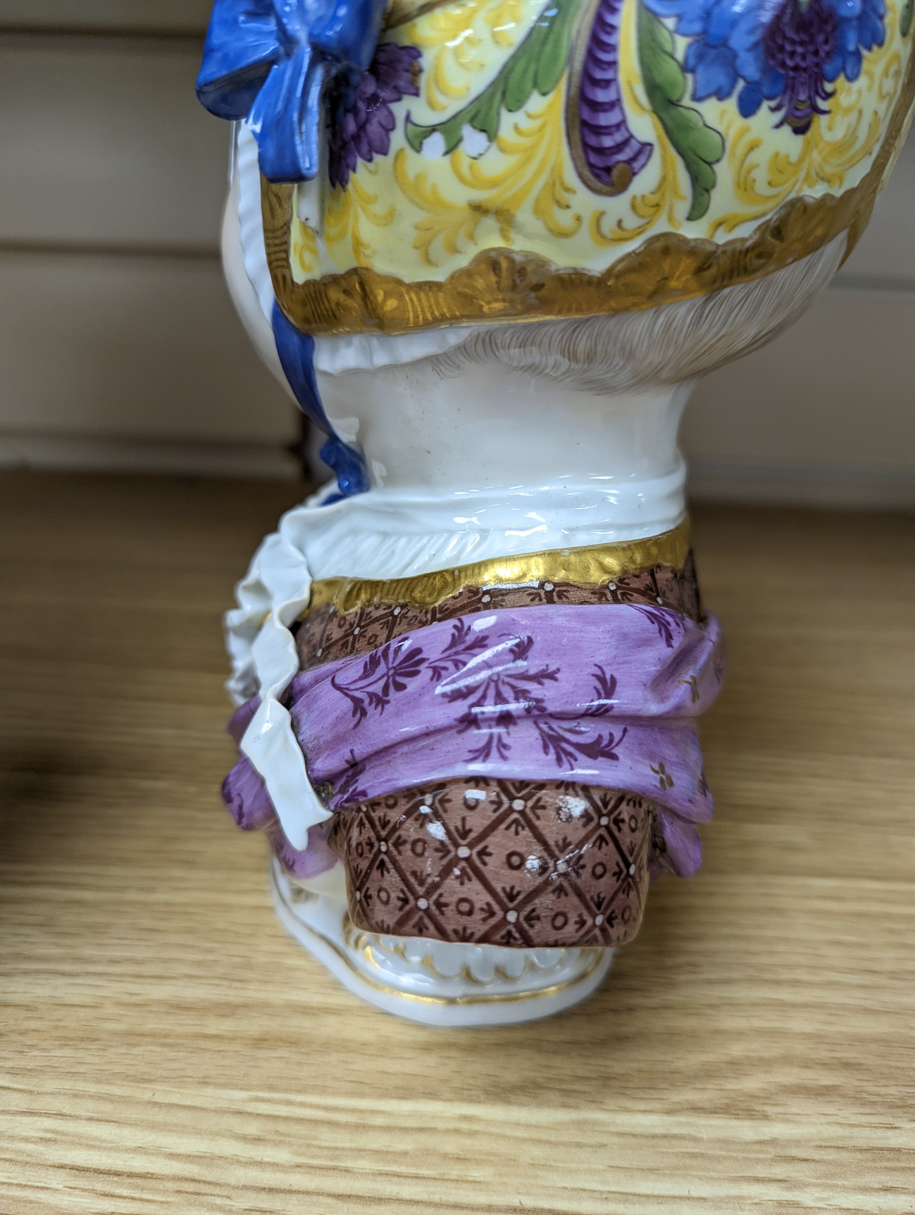 A Meissen porcelain bust of a Bourbon princess, late 19th century, 25cm